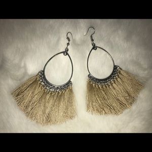 Handmade Fringe Hoop Earrings